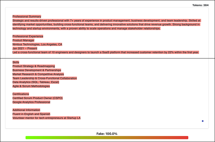 AI Resume Detector